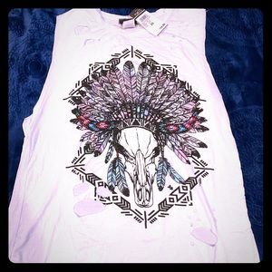 Very cute Cut-Off tank top With Distressing